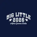 Alpha Gamma Delta Bold Star Text Big Little Reveal Tank