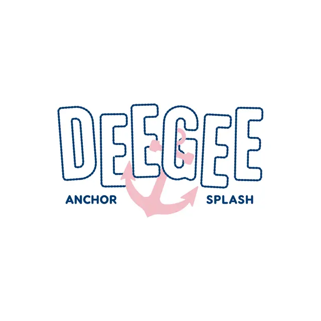 Delta Gamma Stitched Text and Anchor Philanthropy Shirt