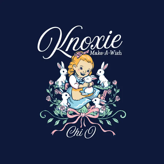 Chi Omega Girl with Bunnies Philanthropy Tank