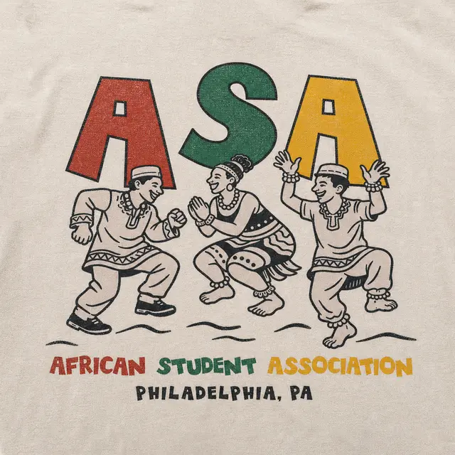 African Student Association Illustrated Dance Graphic PR Shirt