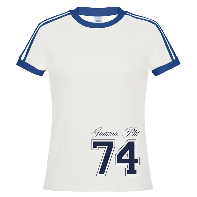 Gamma Phi Beta Script and Block Number PR Shirt 2