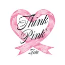 Zeta Tau Alpha Pink Ribbon Heart Philanthropy Shirt