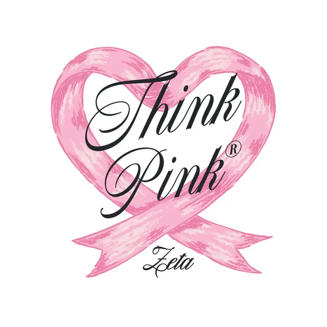 Zeta Tau Alpha Pink Ribbon Heart Philanthropy Shirt