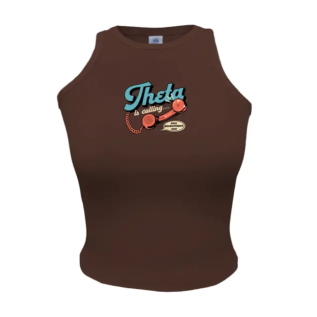 Kappa Alpha Theta Retro Phone Illustration Rush Tank 2