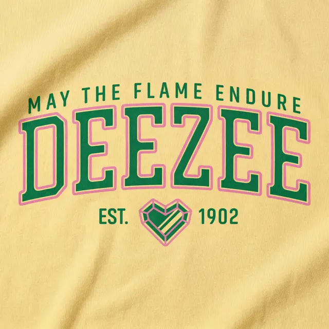 Delta Zeta Block Lettering Heart Graphic PR Sweater