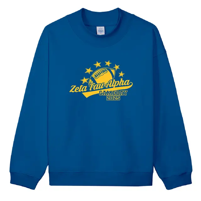 Zeta Tau Alpha Football Star Game Day Crewneck 2
