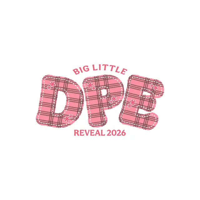 Delta Phi Epsilon Plaid Text Big Little Reveal Tank