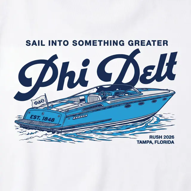 Phi Delta Theta Vintage Boat Rush Shirt