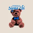 Sigma Chi Teddy Bear Illustration Formal Shirt