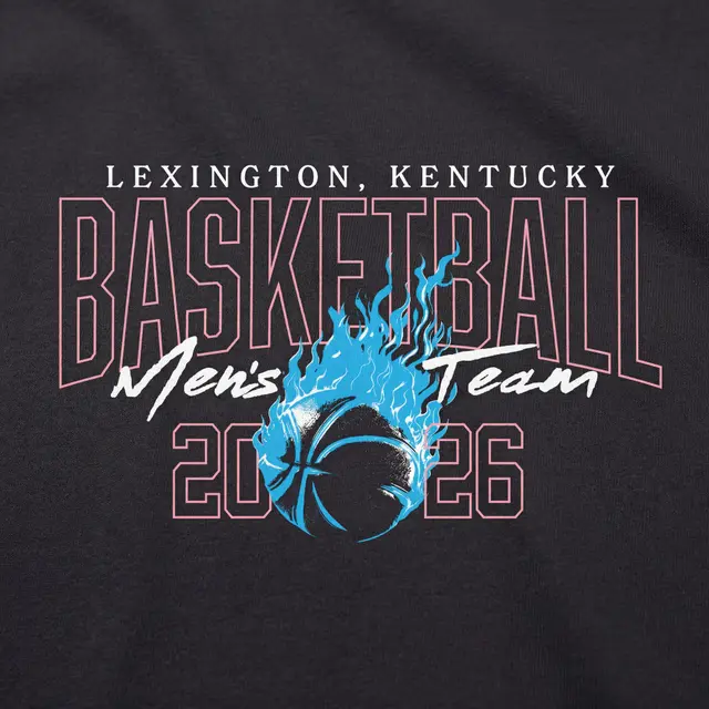 Men's Basketball Bold Typography Flame Graphic PR Shirt