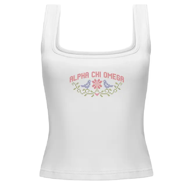 Alpha Chi Omega Cross Stitch Birds PR Tank 2