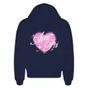 Alpha Phi Pink Halftone Heart Sparkle PR Hoodie 2