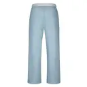 Fresh Prints San Diego Open Heavyweight Color Block Sweatpants Slate Blue White mto Back