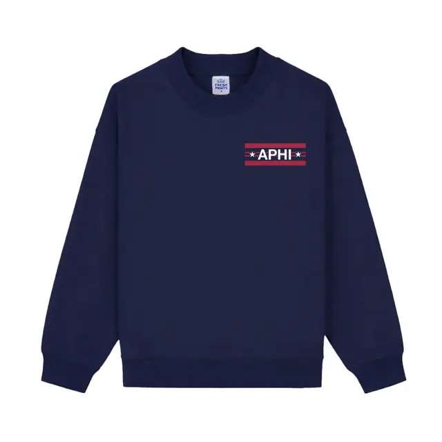 Alpha Phi Striped Text PR Sweater 2