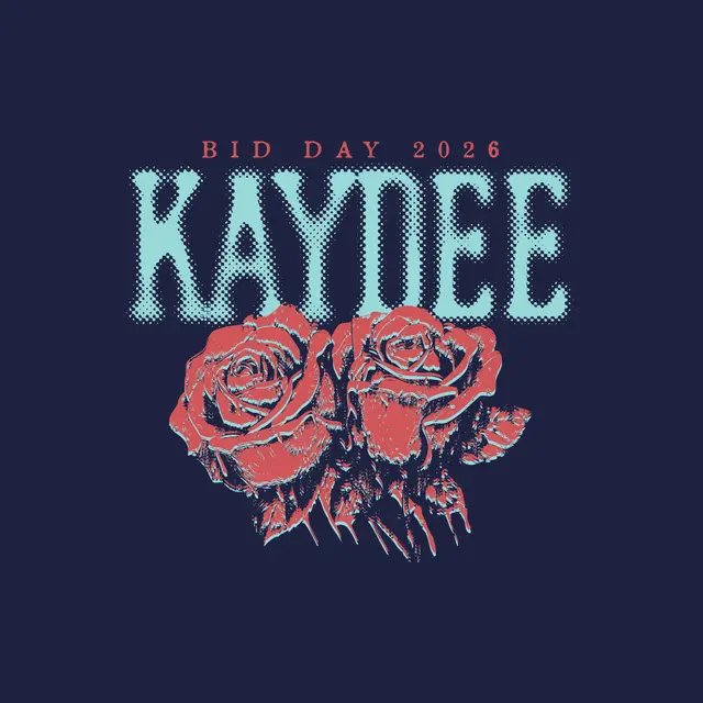 Kappa Delta Bold Rose Graphic Bid Day Shirt