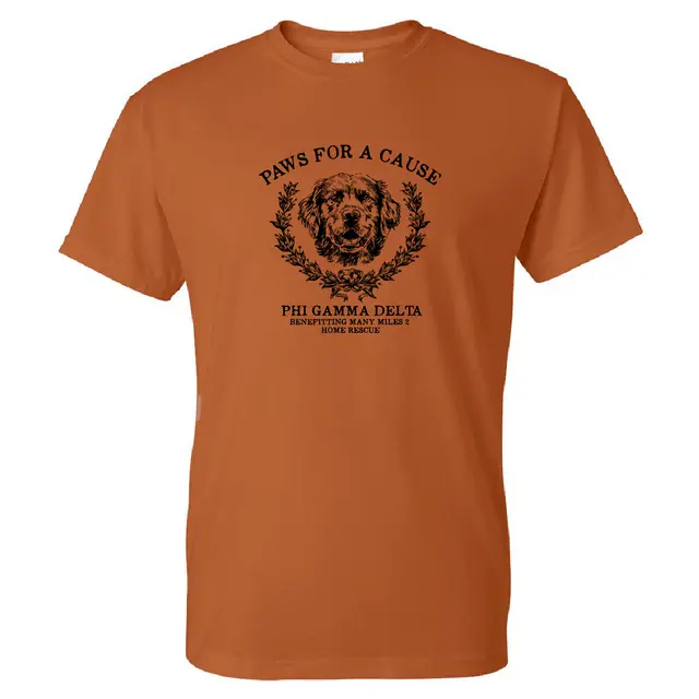 Phi Gamma Delta Paws for a Cause Dog Illustration Philanthropy Shirt 2