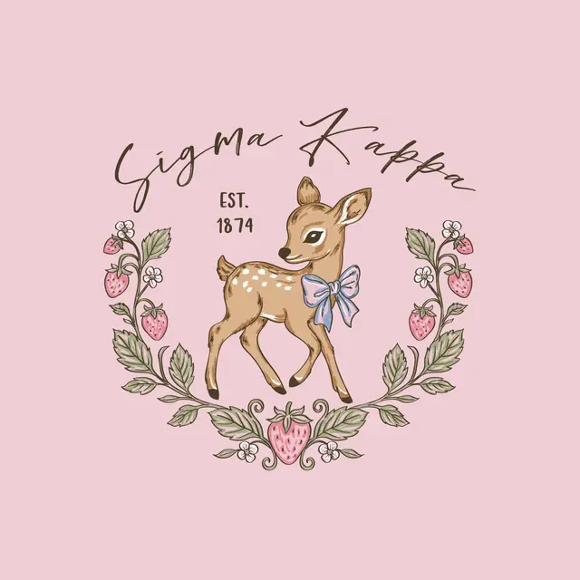 Sigma Kappa Sweet Fawn and Strawberries PR Shirt