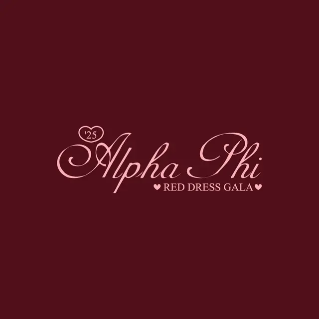 Alpha Phi Script and Heart Red Dress Gala Philanthropy Shirt