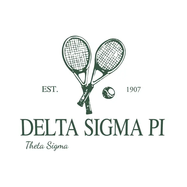 Delta Sigma Pi Tennis Racket Graphic PR Tank