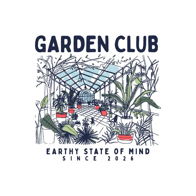 Garden Club Greenhouse Illustration PR Shirt
