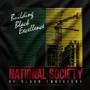 National Society of Black Engineers Horizontal Stripes Building Graphic Shirt