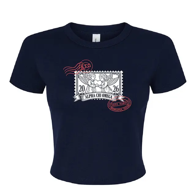 Alpha Chi Omega Angel Stamp Date Party Shirt 2