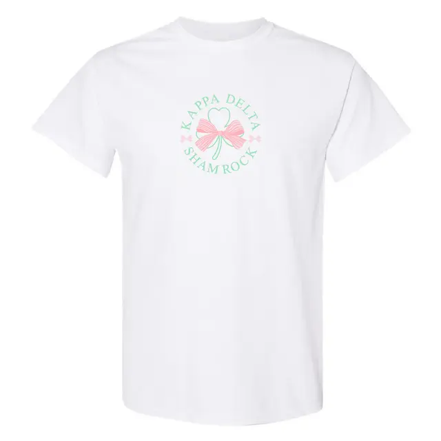 Kappa Delta Pink Ribbon Shamrock Philanthropy Shirt 2