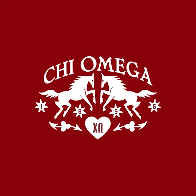 Chi Omega Prancing Horses and Heart PR Tank