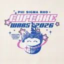 Phi Sigma Rho Playful Cupcake Illustration Philanthropy Crewneck