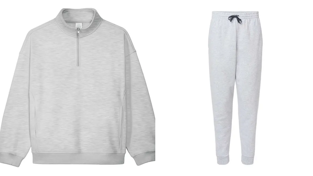 Fresh prints Aspen Heavyweight Quarter Zip and Jerzees NuBlend Joggers
