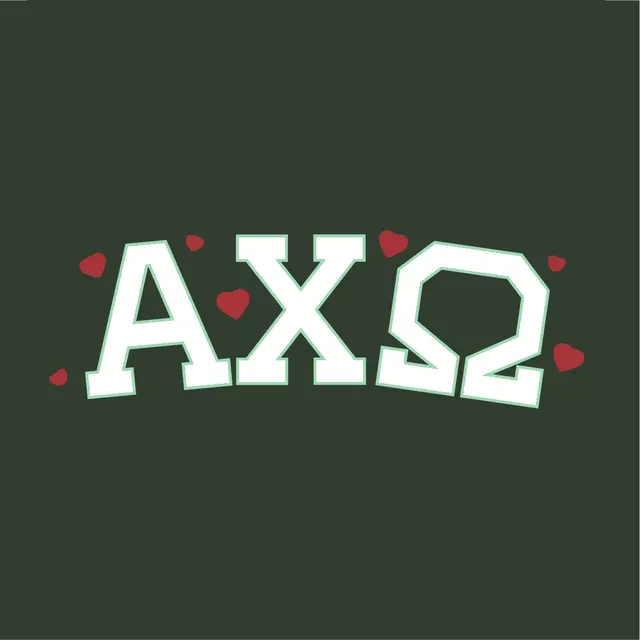 Alpha Chi Omega Heart Accent Lettering PR Jersey