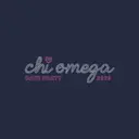 Chi Omega Heart Broken Lines Lettering Date Party Crewneck