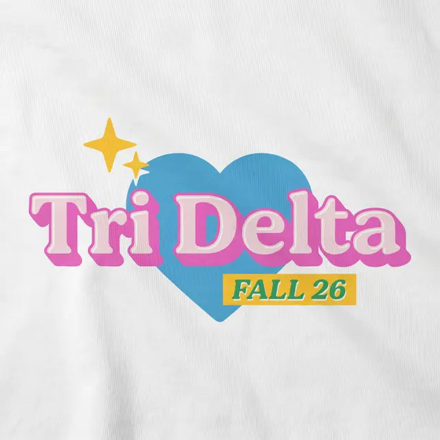 Delta Delta Delta Heart Illustration Rush Shirt
