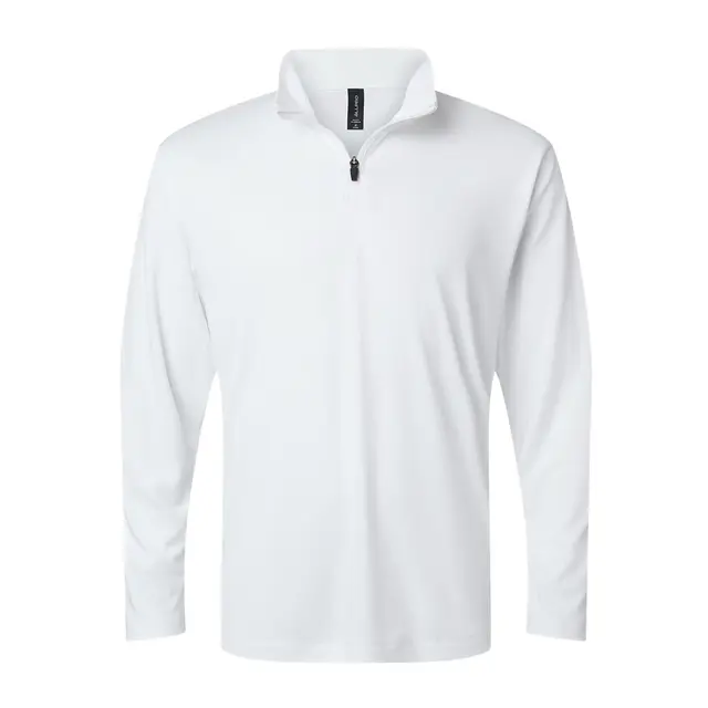 Men's Pro-Lock Performance Quarter-Zip Pullover White Front