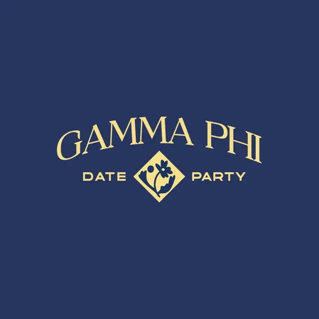 Gamma Phi Beta Arch Text with Flower Date Party Shirt