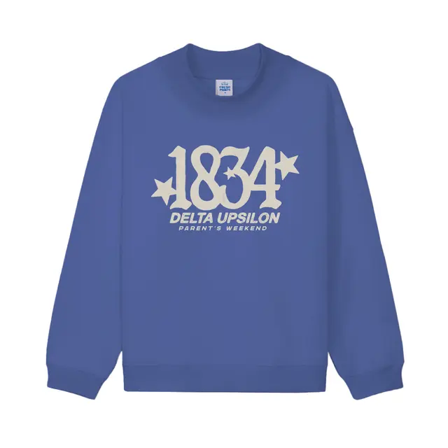 Delta Upsilon Bold Number Stars Parents Weekend Sweater 2