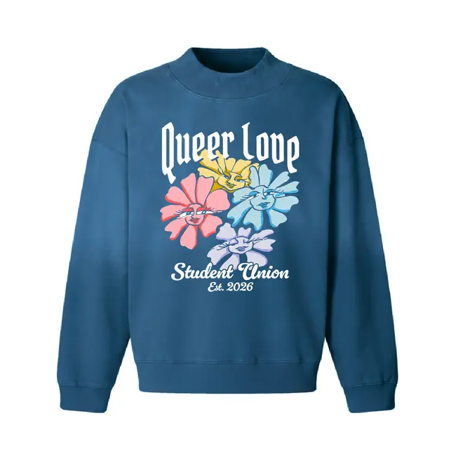 Queer Student Union Floral Illustration PR Sweater 2