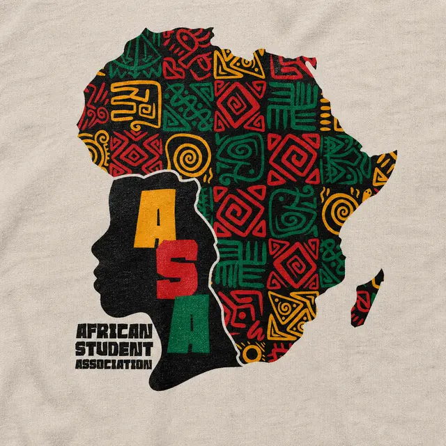 African Student Association Colorful Africa Graphic PR Hoodie