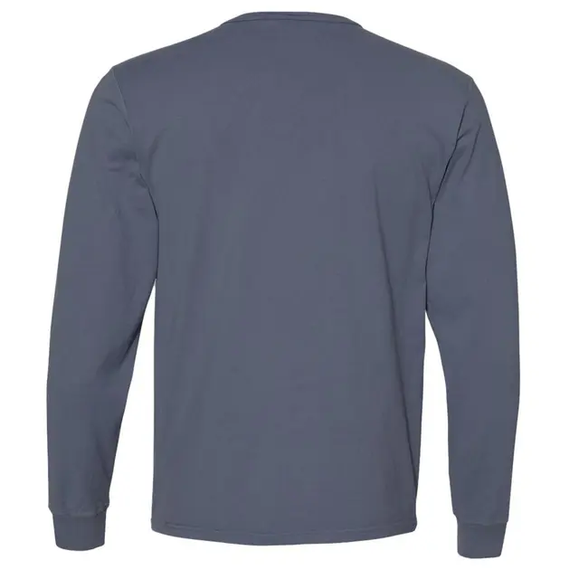 Champion Garment-Dyed Long Sleeve T-Shirt cd200 Saltwater Back