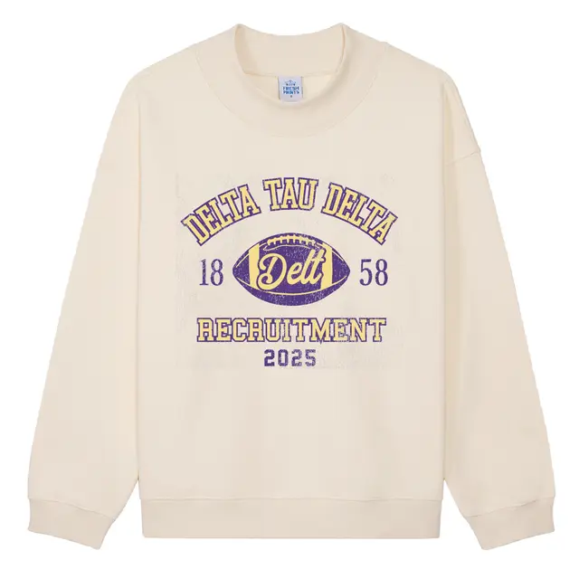 Delta Tau Delta Football Graphic Bold Text Recruitment Crewneck 2
