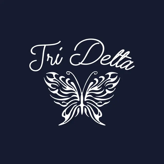Delta Delta Delta Butterfly Script PR Shirt