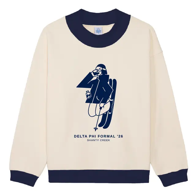 Delta Phi Skiing Graphic Formal Sweater 2