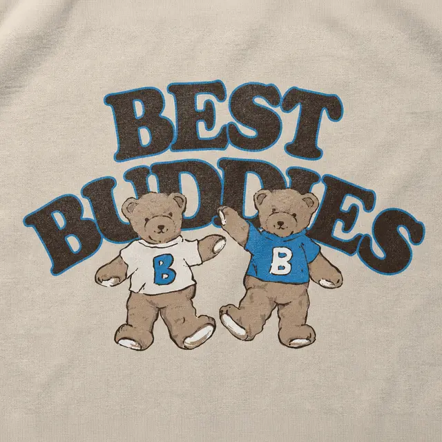 Best Buddies Cute Bears Illustration PR Sweater