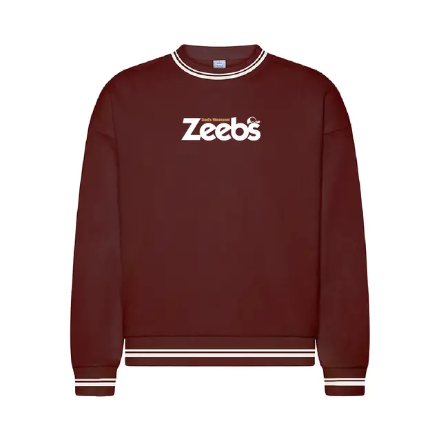 Zeta Beta Tau Bold Block Text with Hat Graphic Dad's Weekend Crewneck 2