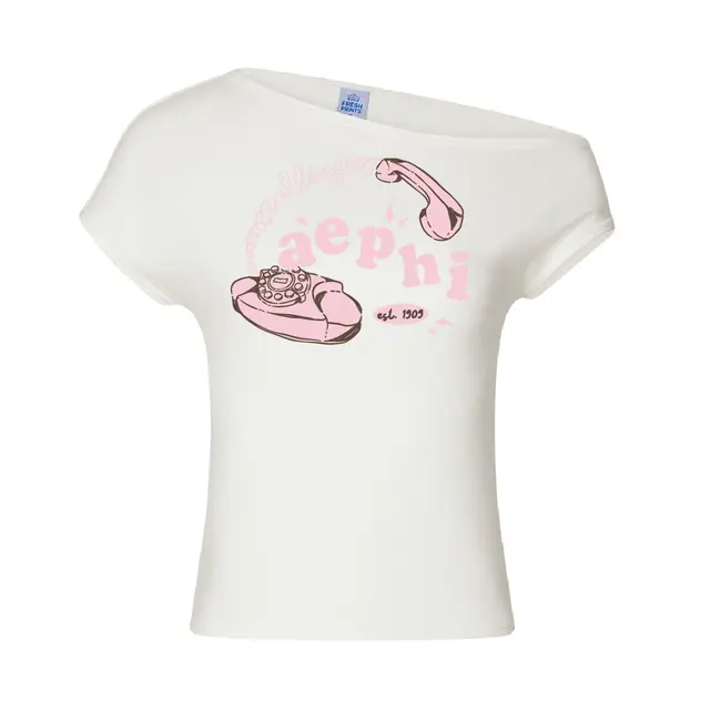 Alpha Epsilon Phi Whimsical Telephone Graphic PR Shirt 2