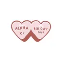 Alpha Xi Delta Heart Duo Text Bid Day Tank