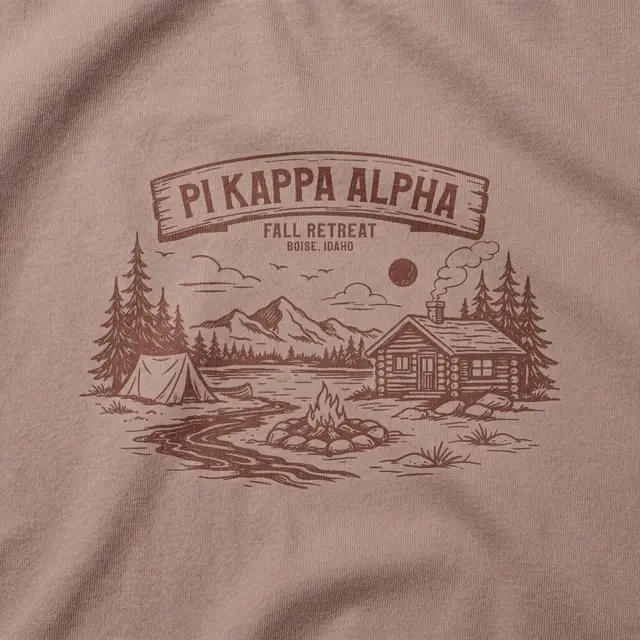 Pi Kappa Alpha Mountain Lodge Camping Retreat Shirt