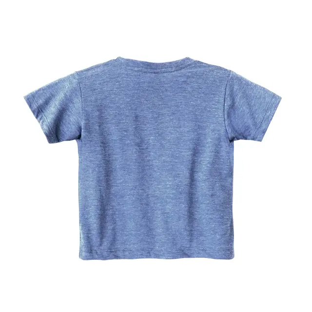 Los Angeles Apparel Infant Tri Blend S/S Tee Athletic Blue Back