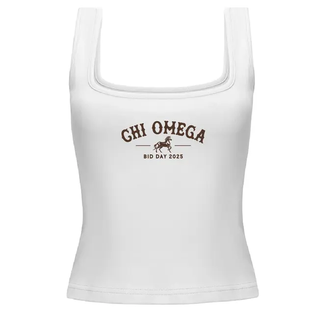 Chi Omega Horse Graphic Bid Day Tank 2