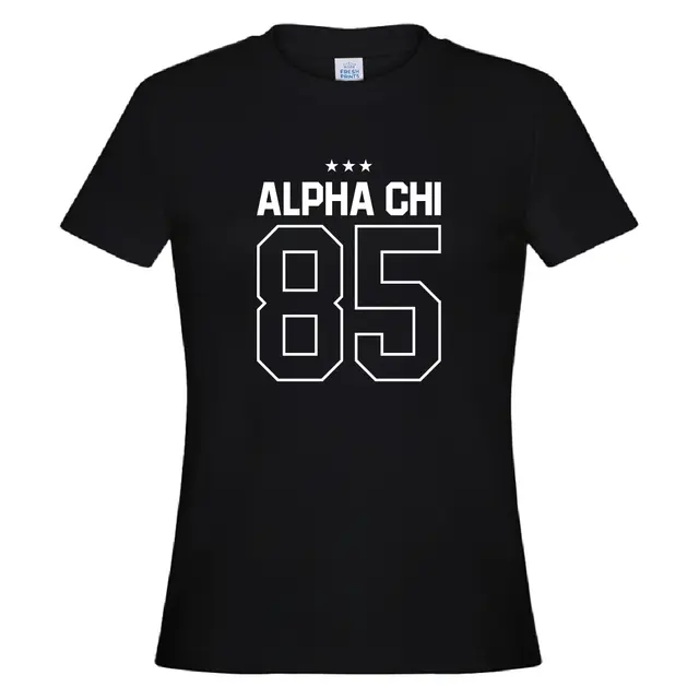 Alpha Chi Omega Bold Number Stars PR Shirt 2